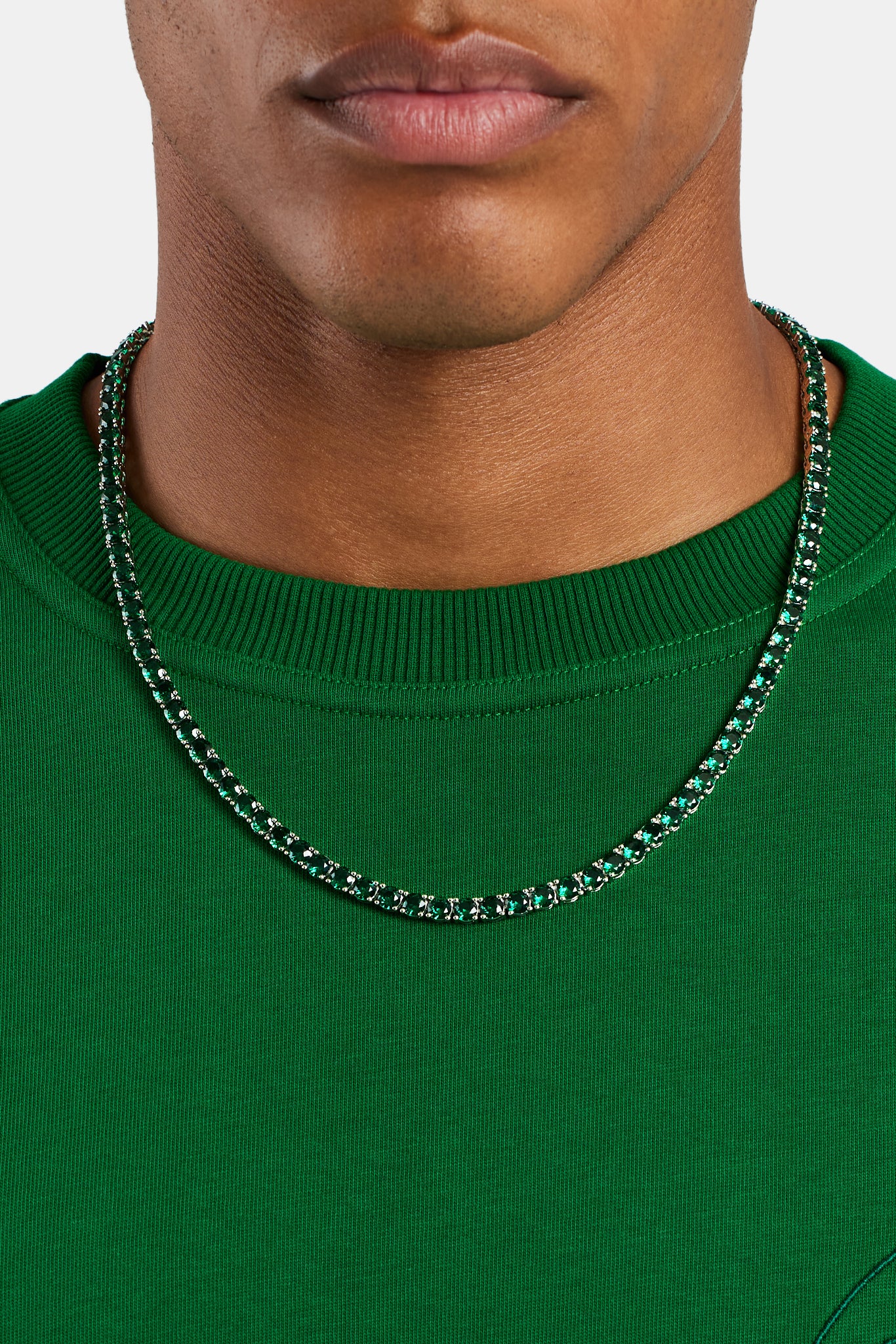5mm Tennis Chain - Dark Green